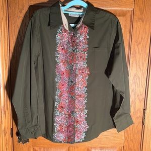 Hand painted Christmas design embellished with glitter paint & stones